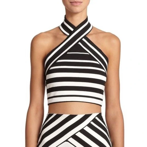 bec and bridge black and white striped dress Bec & Bridge Elements Striped Dress